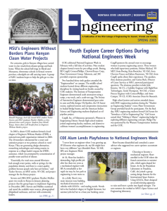 E ngineering Youth Explore Career Options During National Engineers Week