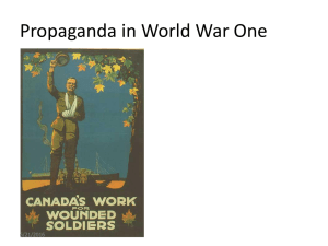 Propaganda in World War One 6/21/2016