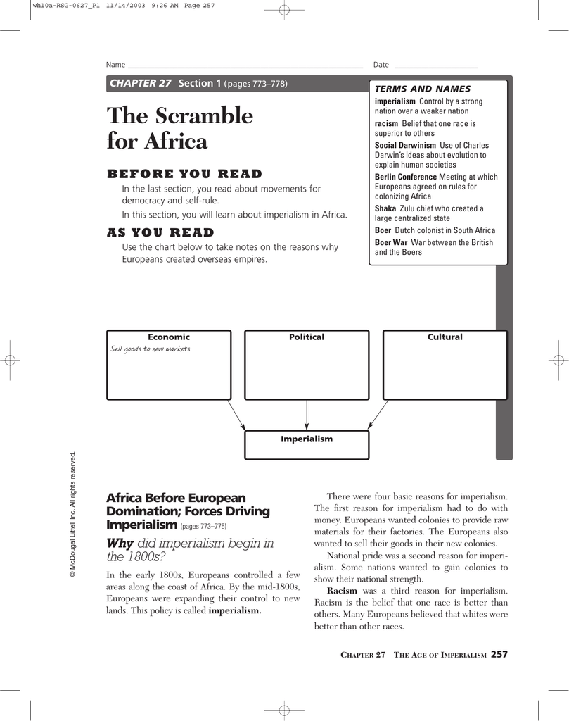 The Scramble For Africa Chapter 27