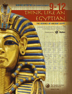 9-12 SCIENCE ACTIVITIES www.fi.edu Tutankhamun and