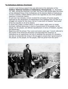 he Gettysburg Address (Overhead)