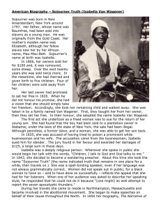American Biography – Sojourner Truth (Isabella Van Wagener)