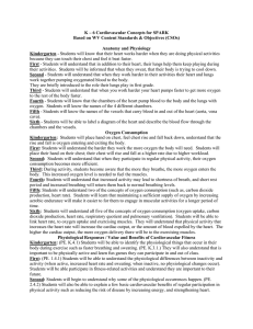 K – 6 Cardiovascular Concepts for SPARK  Anatomy and Physiology