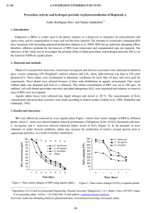 Peroxidase activity and hydrogen peroxide in phytoremediation of Bisphenol A.