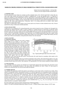 MODELING PROFILE SPEEDS ON URBAN RESIDENTIAL STREETS WITH A 30...