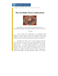 The Ari Hahn Peace Endowment