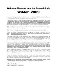 WiMob 2009 Welcome Message from the General Chair