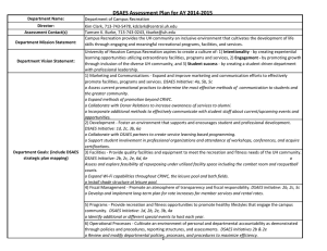 DSAES Assessment Plan for AY 2014-2015