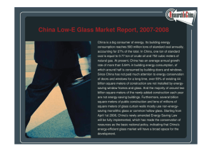 China Low-E Glass Market Report, 2007-2008