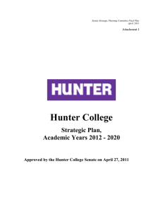 Hunter College  Strategic Plan, Academic Years 2012 - 2020