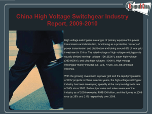 China High Voltage Switchgear Industry Report, 2009-2010