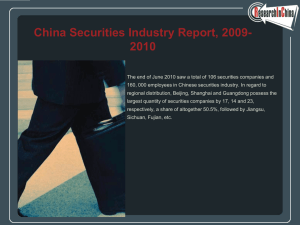 China Securities Industry Report, 2009- 2010