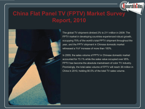 China Flat Panel TV (FPTV) Market Survey Report, 2010