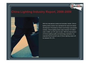 China Lighting Industry Report, 2008-2009