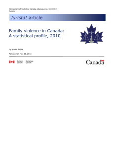 Juristat  Family violence in Canada: A statistical profile, 2010