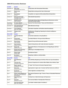 2004-05 Economics Seminars