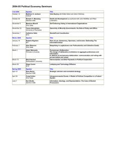 2004-05 Political Economy Seminars