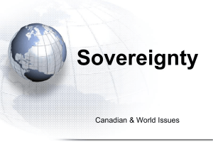 Sovereignty Canadian &amp; World Issues