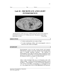 Lab 10 - MICROWAVE AND LIGHT INTERFERENCE