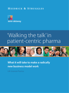 ‘Walking the talk’ in patient-centric pharma new business model work