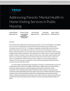 Addressing Parents’ Mental Health in Home Visiting Services in Public Housing
