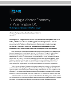 Building a Vibrant Economy in Washington, DC