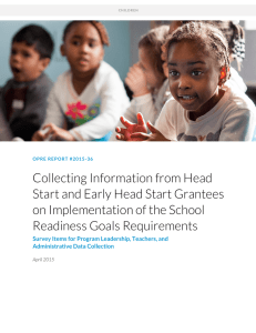 Collecting Information from Head Start and Early Head Start Grantees