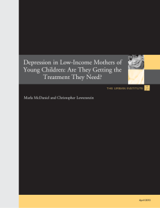 Depression in Low-Income Mothers of Young Children: Are They Getting the