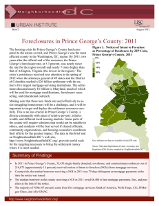 Foreclosures in Prince George’s County: 2011