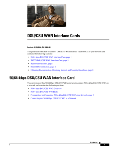 DSU/CSU WAN Interface Cards