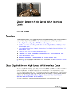 Gigabit Ethernet High-Speed WAN Interface Cards Overview