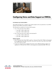 Configuring Voice and Data Support on VWIC3s