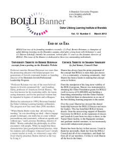 BOLLI Banner E Osher Lifelong Learning Institute at Brandeis