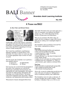 BALI Banner A V Brandeis Adult Learning Institute
