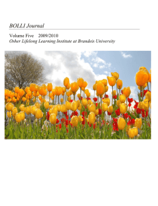 BOLLI Journal Volume Five   2009/2010