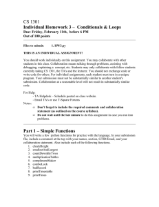 CS 1301 Individual Homework 3 –  Conditionals &amp; Loops