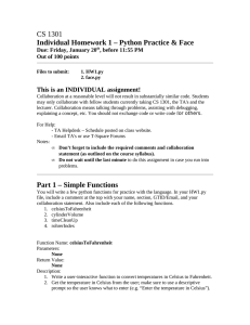 CS 1301 Individual Homework 1 – Python Practice &amp; Face