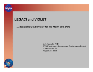 LEGACI and VIOLET L.H. Kuznetz, PhD EVA Physiology, Systems and Performance Project