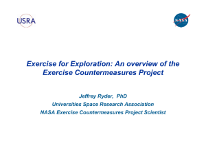 Exercise for Exploration: An overview of the Exercise Countermeasures Project