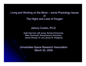 Living and Working on the Moon – some Physiology Issues or