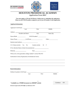 HOUSTON PREMEDICAL ACADEMY Application Form 2016*