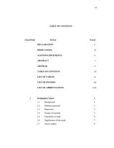 vii  v TABLE OF CONTENTS