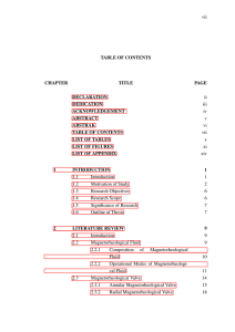 vii TABLE OF CONTENTS CHAPTER TITLE