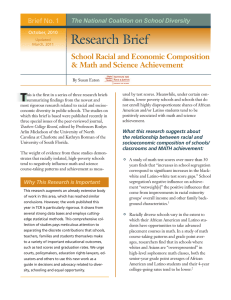 Research Brief T School Racial and Economic Composition &amp; Math and Science Achievement