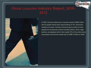 China Luxuries Industry Report, 2010- 2012