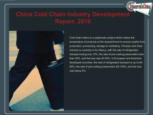 China Cold Chain Industry Development Report, 2010