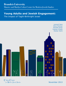 Brandeis University Young Adults and Jewish Engagement: The Impact of Taglit-Birthright Israel