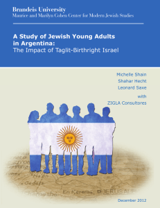 Brandeis University A Study of Jewish Young Adults in Argentina: