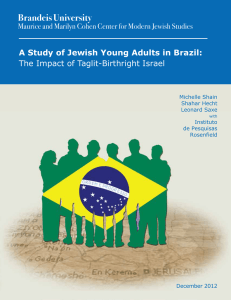 Brandeis University A Study of Jewish Young Adults in Brazil: