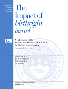 The Impact of birthright israel
